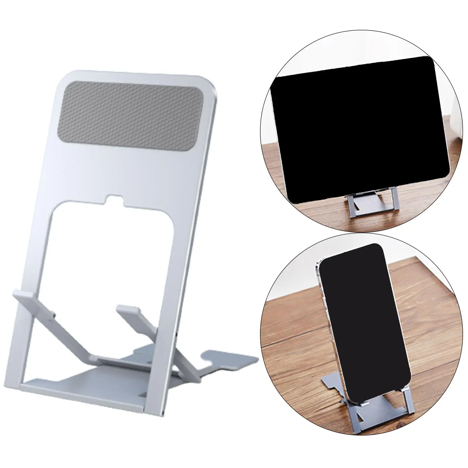 Vertical Folding Mobile Phone Holder Stand Angle Adjustable Stable Desktop Charger for Learning Hotel Office