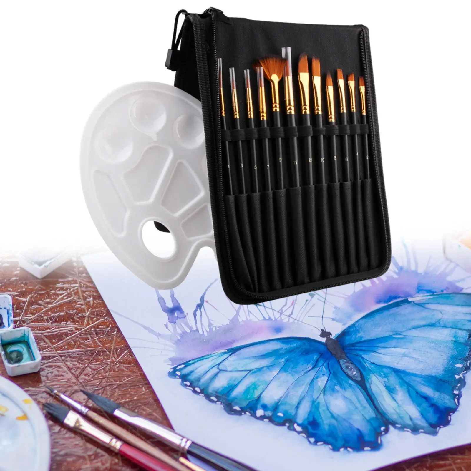 Paint Brush Set  Brushes , Adults for & Fabric - for Beginners and Professionals for Oil or Acrylic Painting