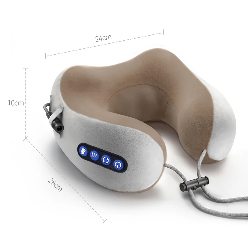 em forma de amassar massageador aquecimento cervical massagem instrumento pescoço elétrico proteção do pescoço inteligente massagem de carregamento travesseiro