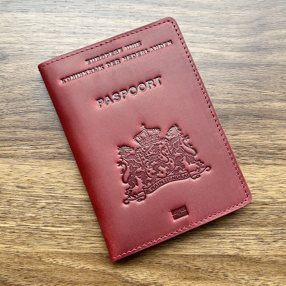 Leder Nederlands Passport Cover Men Leather Travel Passport holder nederland Business Travel Paspoort Hoesje – Detail 1