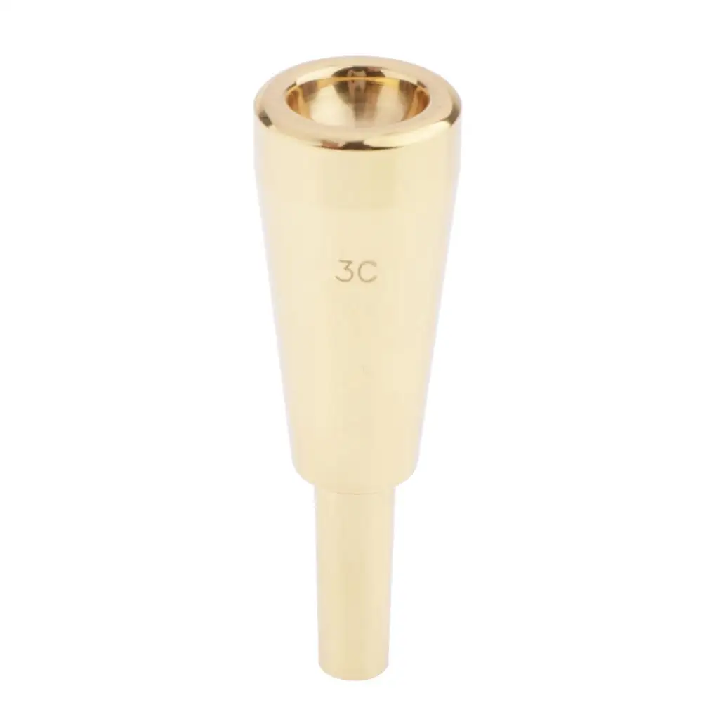 Gold Trumpet Mouthpiece, 3C Size  Trumpet accessories Replace