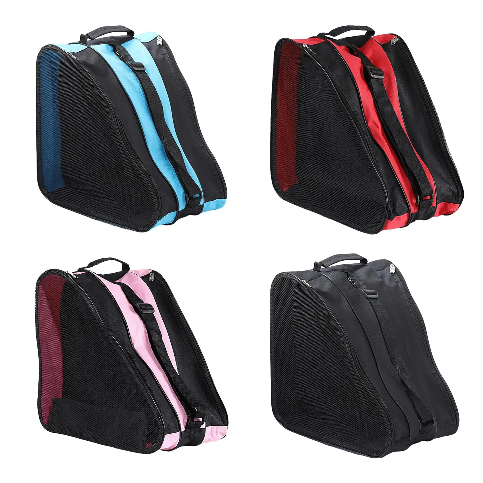 Roller Skates Bag Handle Breathable Large Capacity 3 Layer for Adults Ice Skates Roller Skating Bag Unisex Skating Shoes Bag