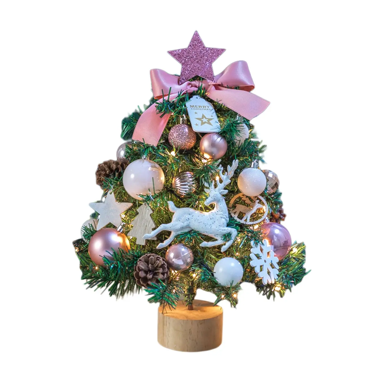 Mini Christmas Tree Christmas Decoration Xmas Decor 45cm Birthday Gift Ornament for Holiday Xmas Tabletop Living Room