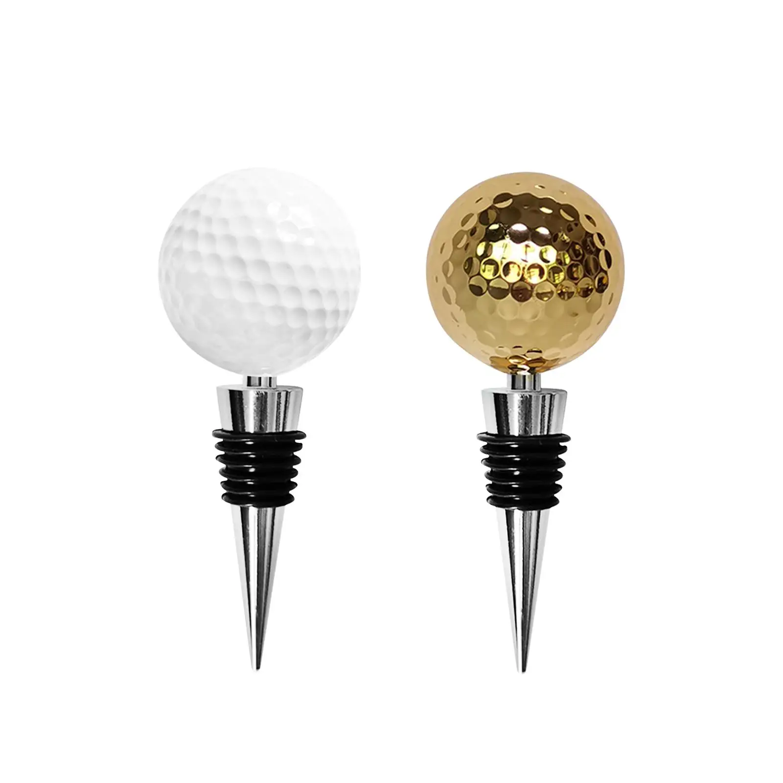 Golf Ball Wine Bottle Stopper Portable Sealing Reusable for Home Party Bar