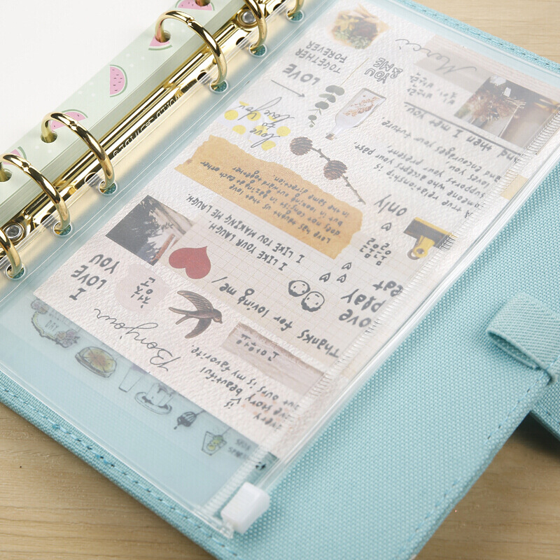 PVC Binder Pouch in A6 size with zipper