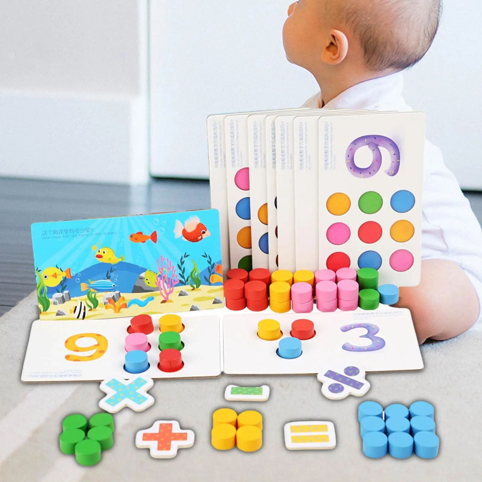 Math Toys Number Quantity Numbers Math Teaching Aids for Home Classroom Kids