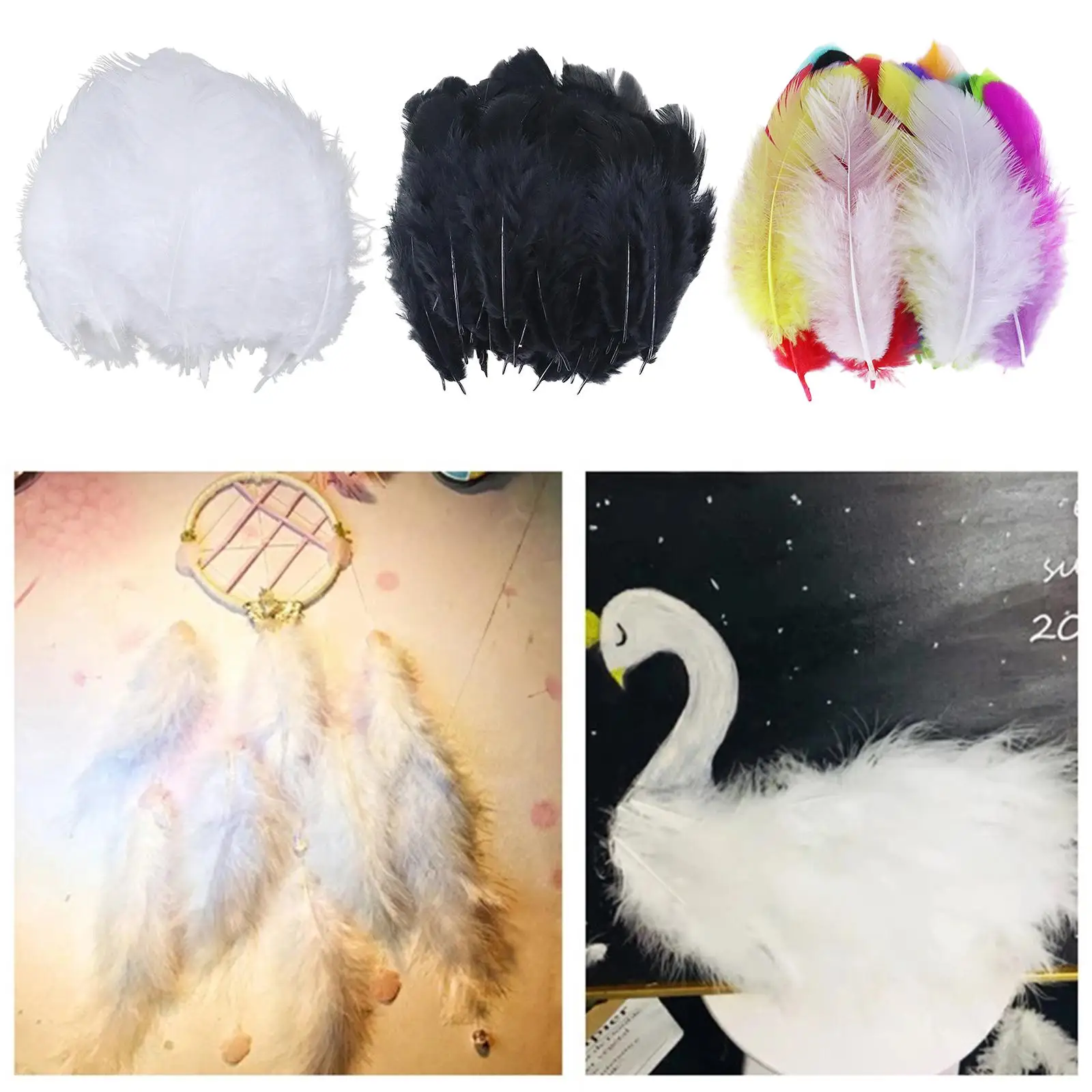 100x Beautiful Chicken Feathers Craft Dreamcatcher Hat Party Decoration