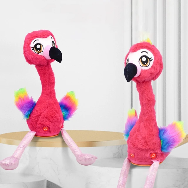 1 Pc Plush Flamingo Interactive Toy Figures Singing And Dancing