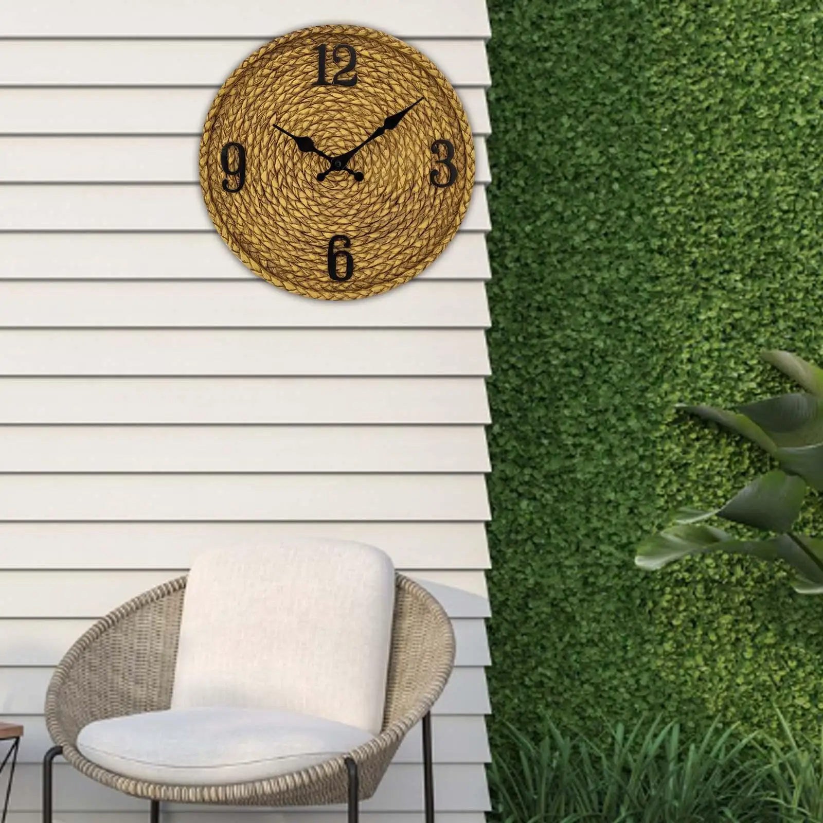 Outdoor Clock Waterproof Art Wall Decor Wall Watch Garden Hanging Clocks