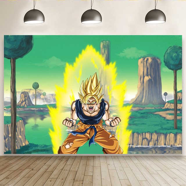 Aplique de Parede Goku Criança em Madeira - Aimará Decor