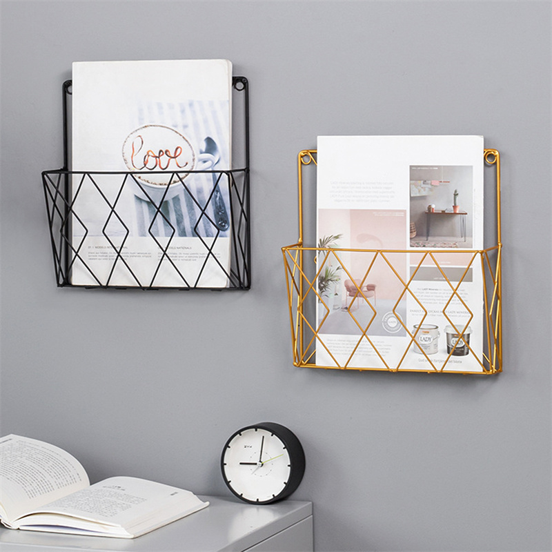 Metal Wall Mounted Jornal Rack, Revista De