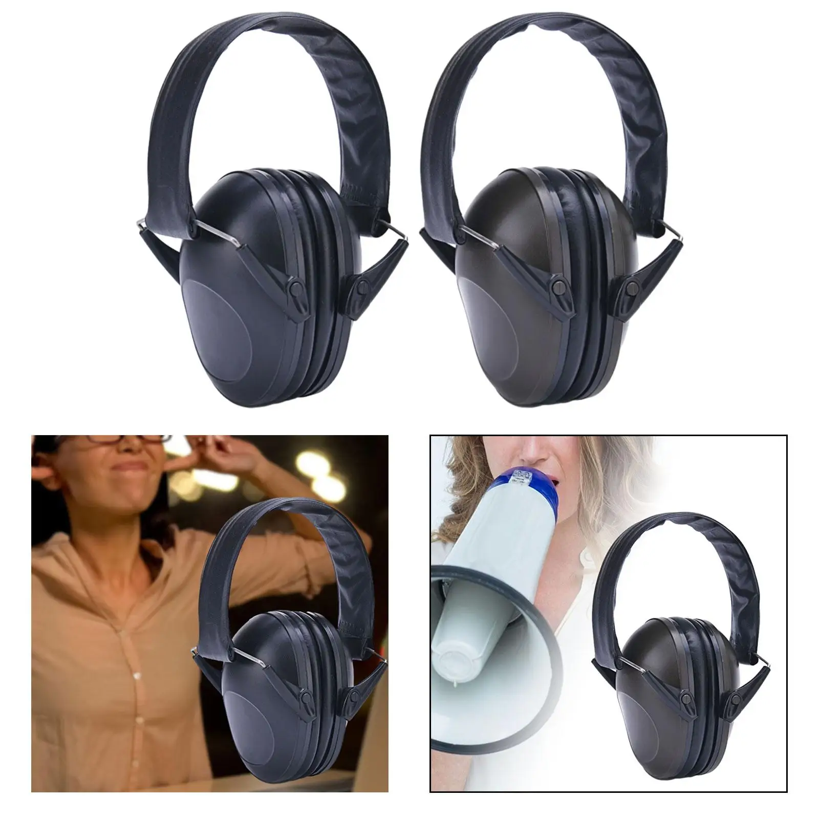 Ear Muff Noise Reducing Compact Soundproof Earmuffs Ear Protection Ear Cups for Business Wood Work Studying Lawn Mowing Gaming