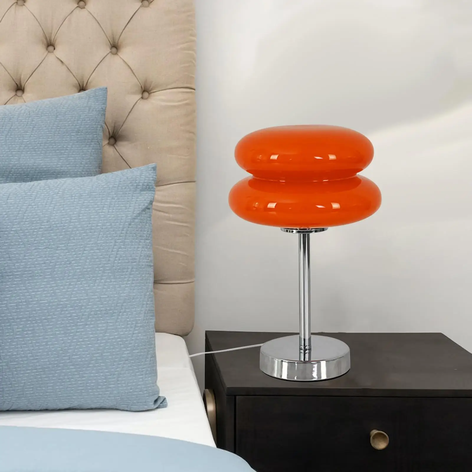 Egg Tart Mushroom Table Lamp 3 Colors Changing Night Light Study for Bedroom
