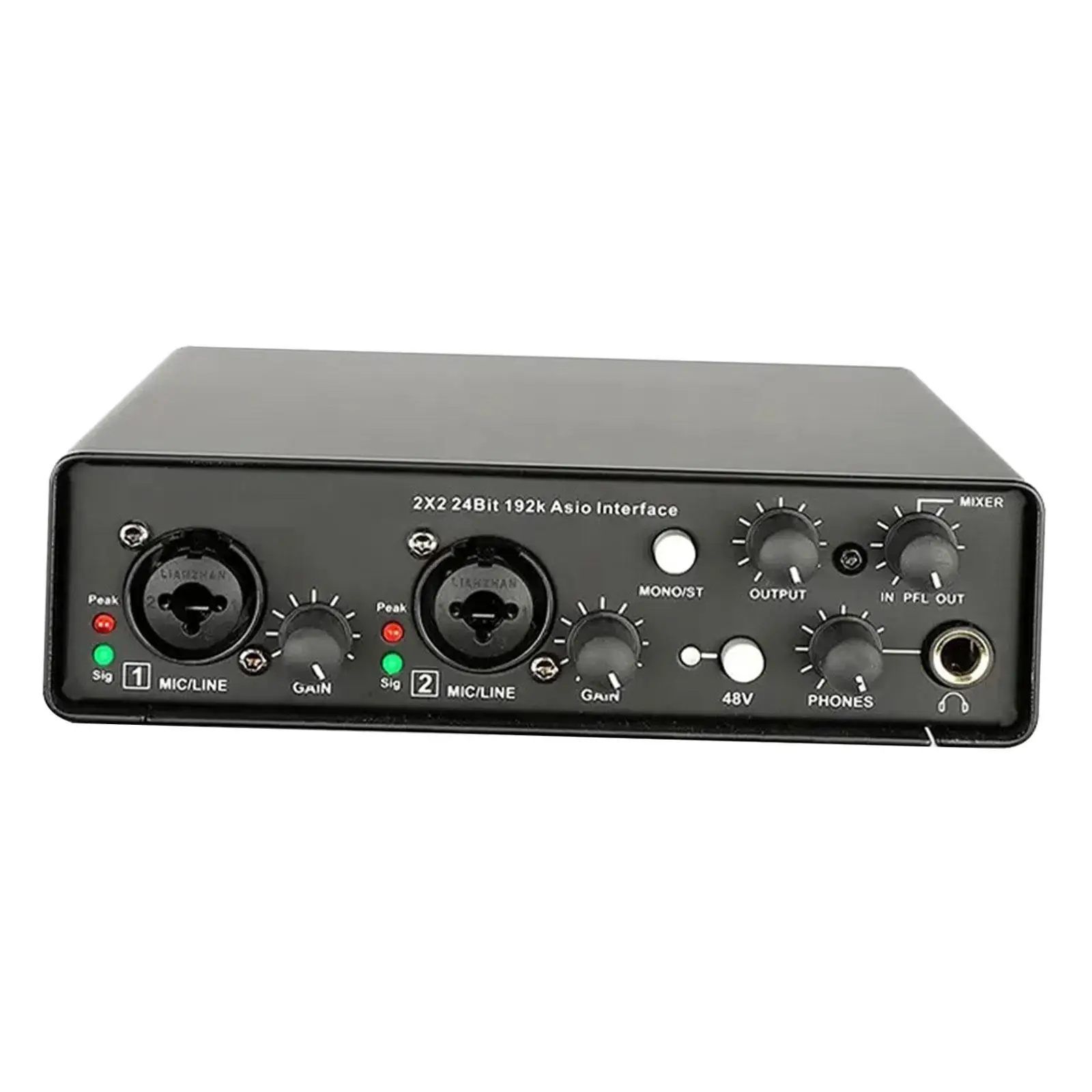 Live Sound Card Portable Audio Interface 24Bit Two Channel Headset Microphone for Live Broadcasting Recording Producer premium