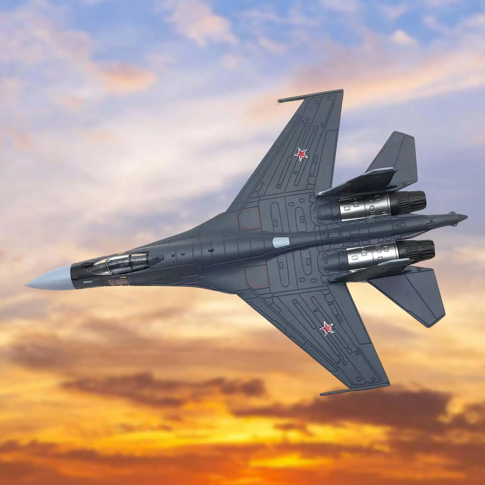 1/100 Russian Plane Model Collectables Ornaments Fighter Model for Desktop Souvenir