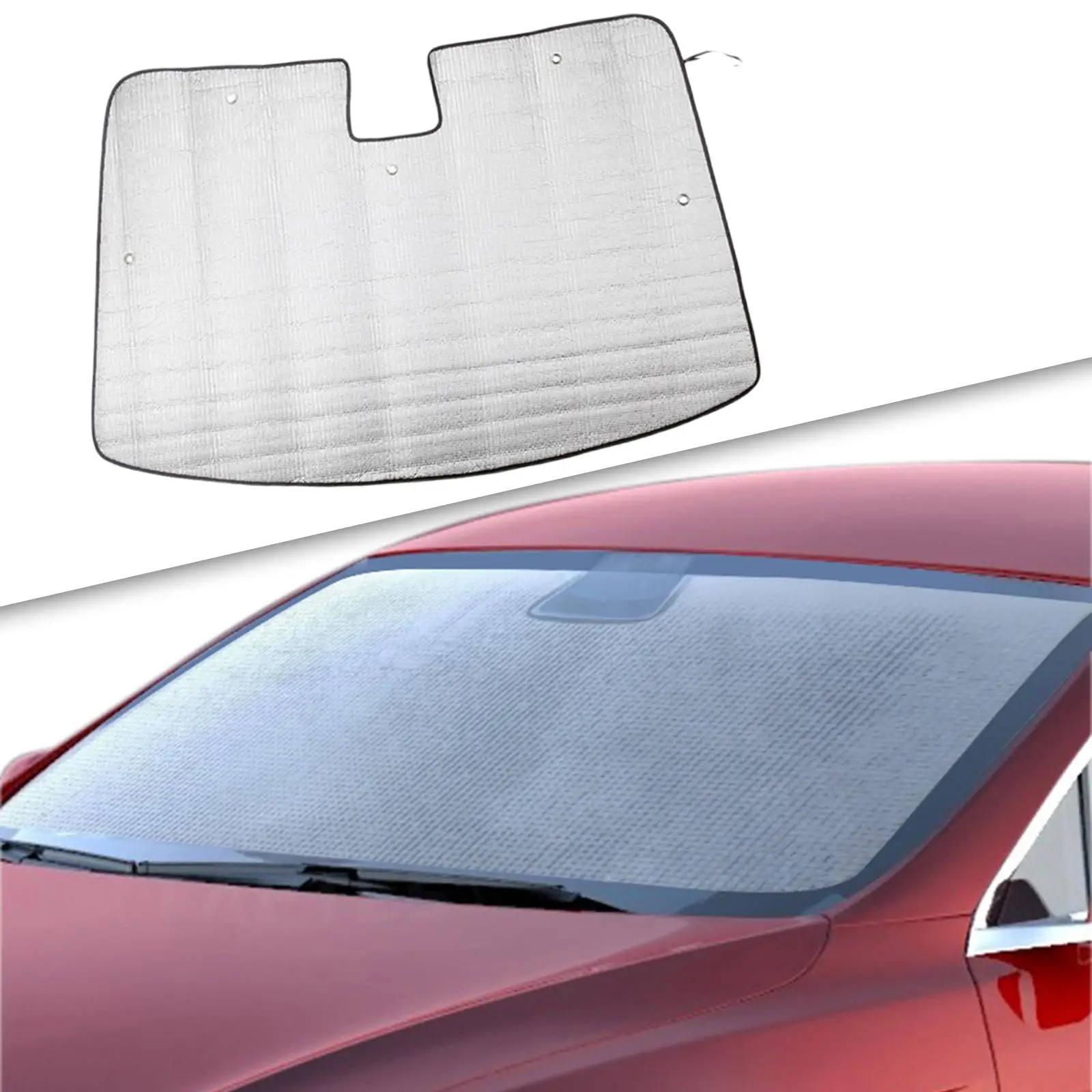 Car Windshield Sunshade Sun Visor Foldable Assembly Sun Shade Shield Cover Reflector Fit for Tesla Model 3 17-19 Front Window