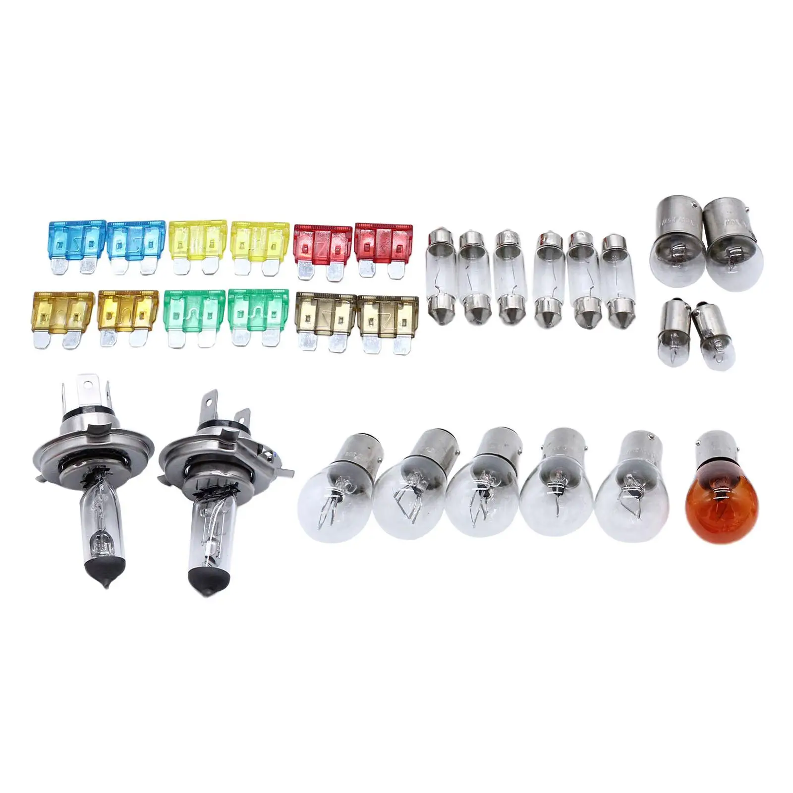 30Pcs Light Bulb Kit Set Fuse LED Head Light Lamp Replacement Super Bright Plugfor Driving Motorcycle