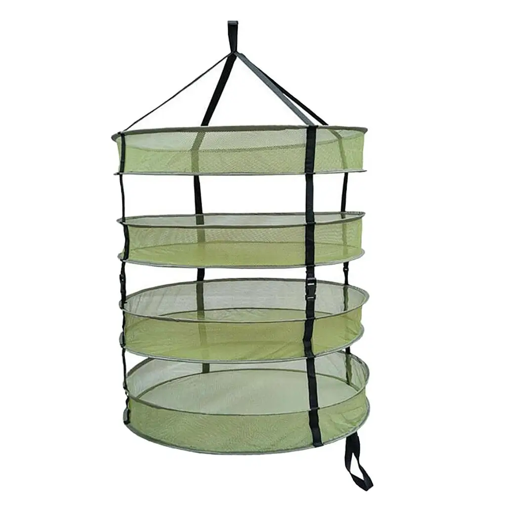 4 Layer 2ft Hanging Mesh  Drying Rack Foldable Portable Lightweight