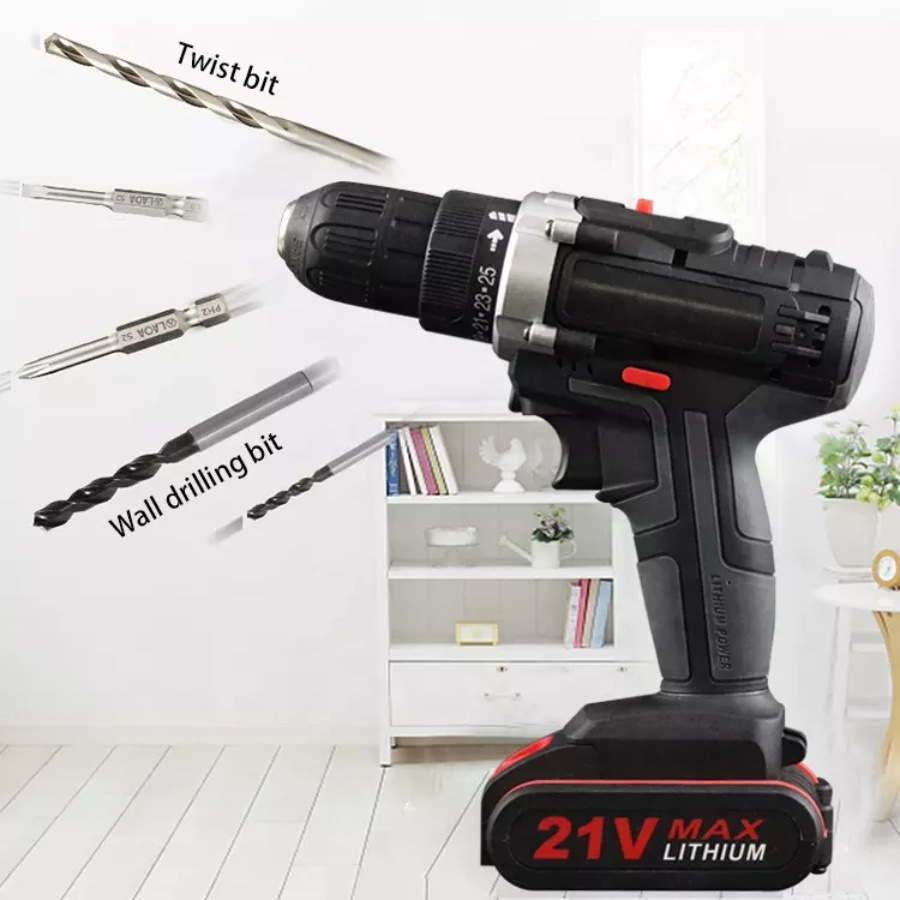 Title 4, 21V Impact Drill with Brushed 1500rpm Mini Wire...