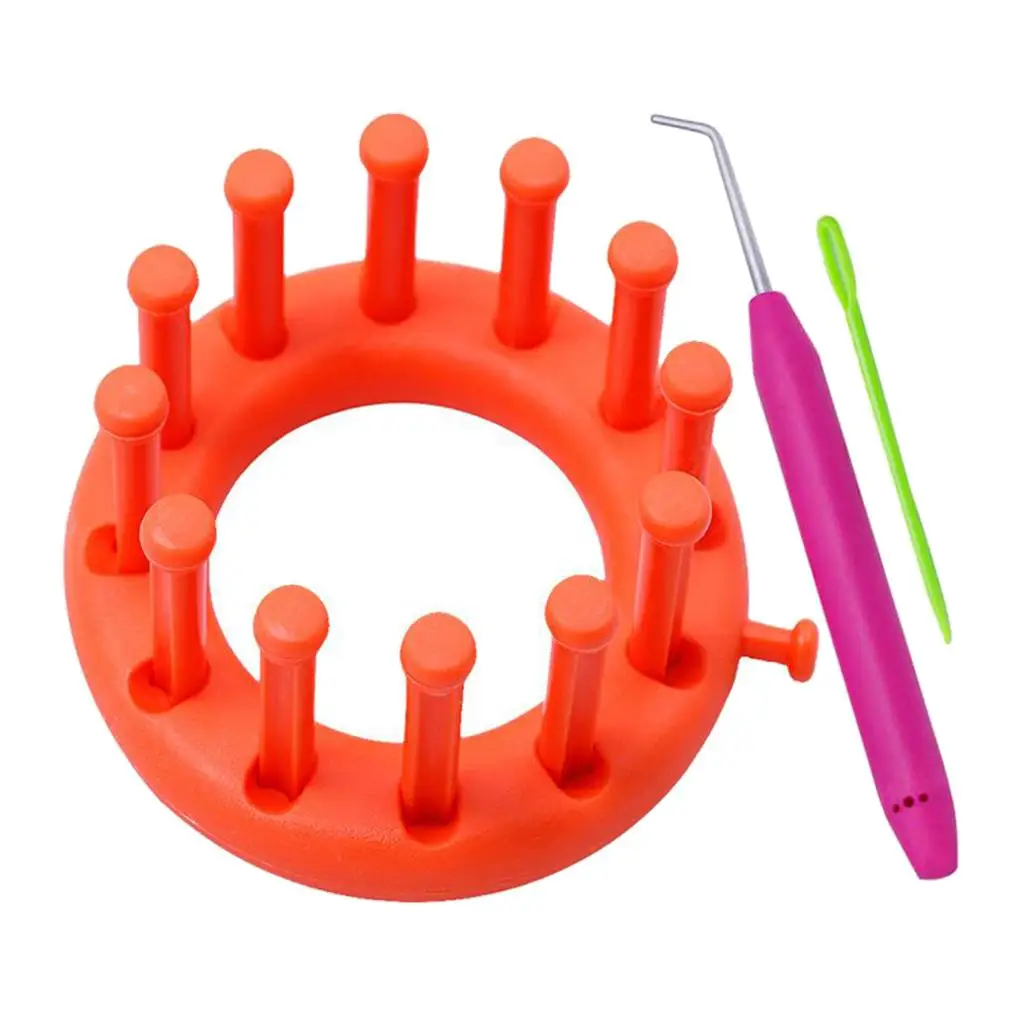 Round Knitting Loom Plastic Hat Weaving Looms Kit DIY Yarn Knitting Tool for Knitting Lovers Socks, Leg Warmers Making Tools