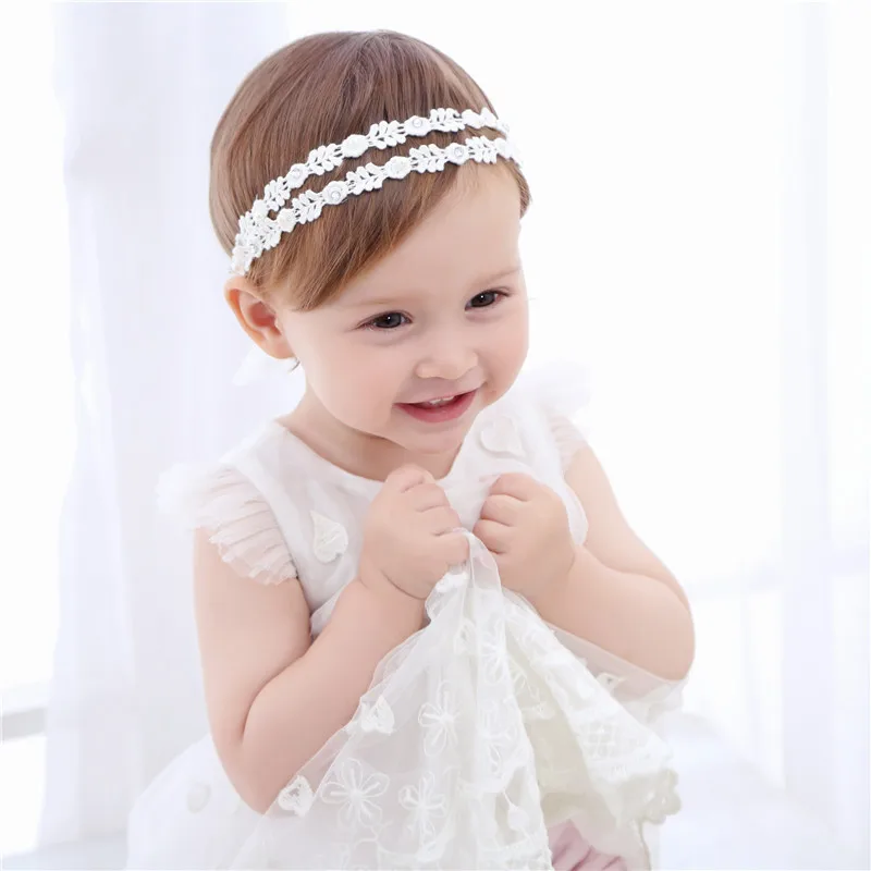 Silicone Anti-lost Chain Strap Adjustable  Baby Girl Headbands Birthday Party Princess Style Crown Flower Decor Elastic Hairbands for Children Hair Accessories Photo Props teething toys for babies