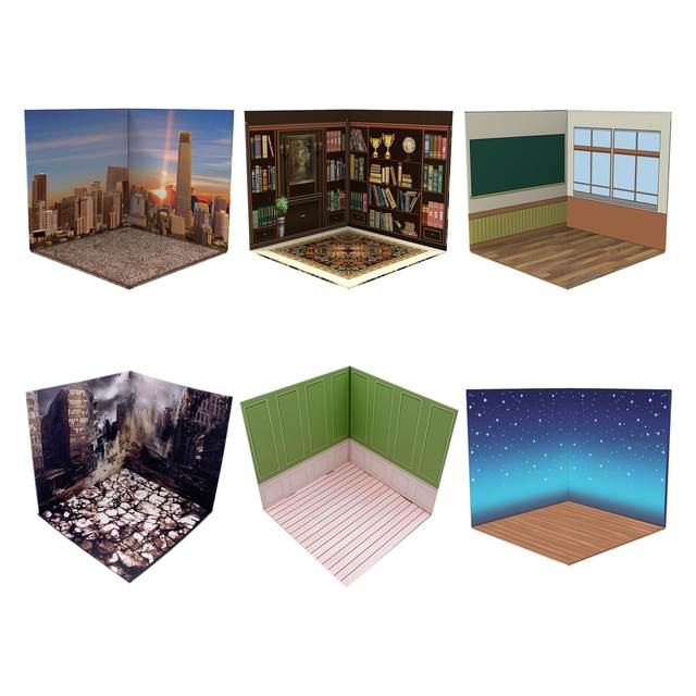 1:12 Backdrop Scene Model Simulation Collection Scene Photo Board Layout Display Background Board Scene for Decoration Accessory