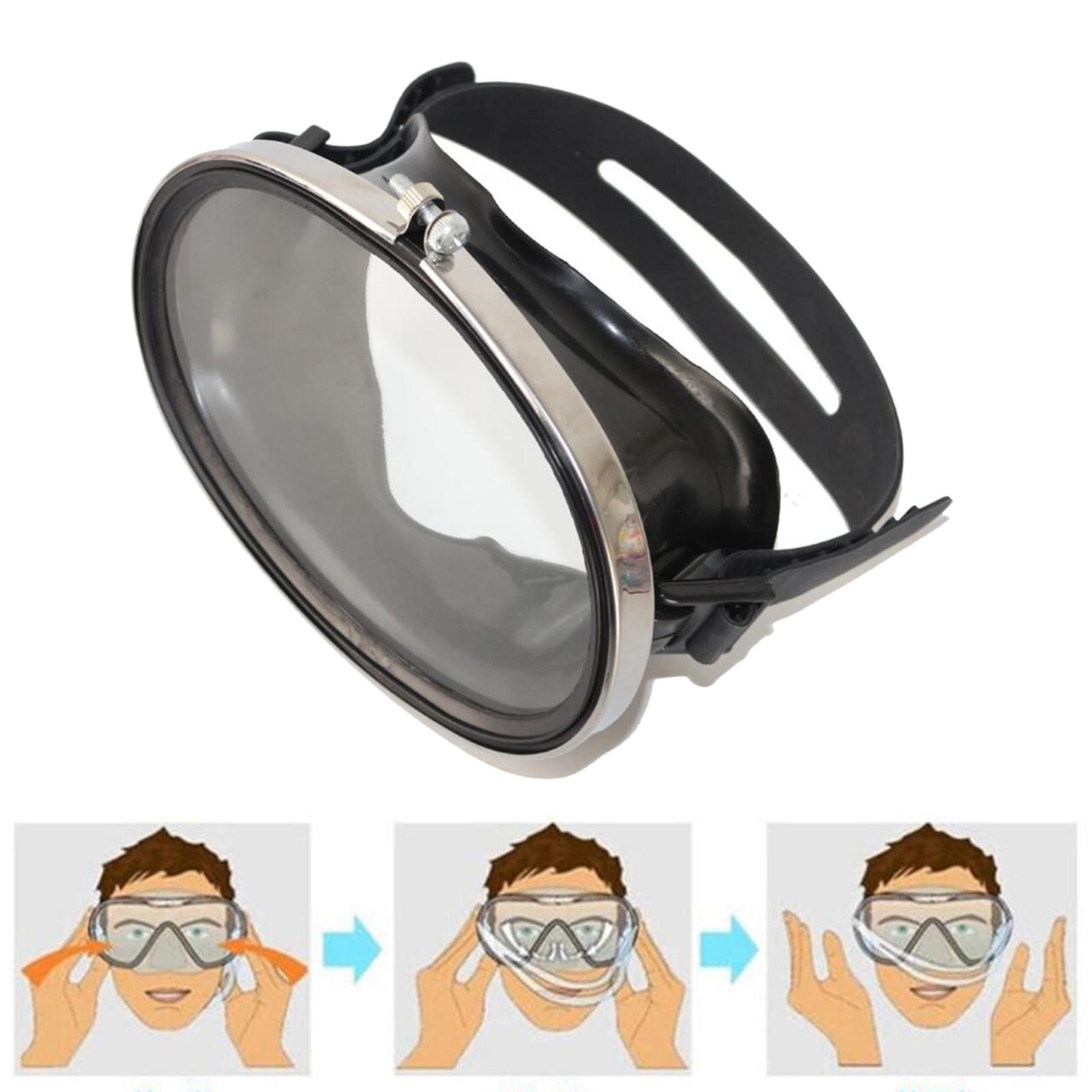 Retro Adult Oval Diving Mask Tempered Glass Foresight Swimming Goggles Explosion-proof Toughened Glasses For Scuba Diving