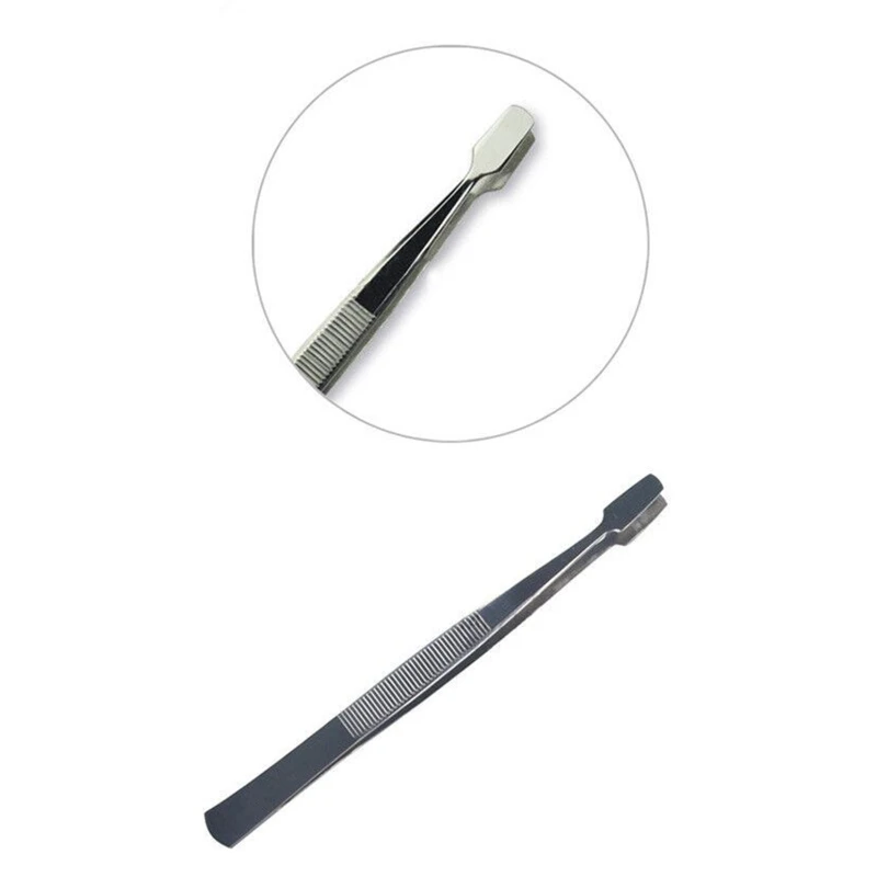 Stamp Tweezers Stainless Steel Philately Stamps Collector Tools Eyebrow Forceps trimming plane