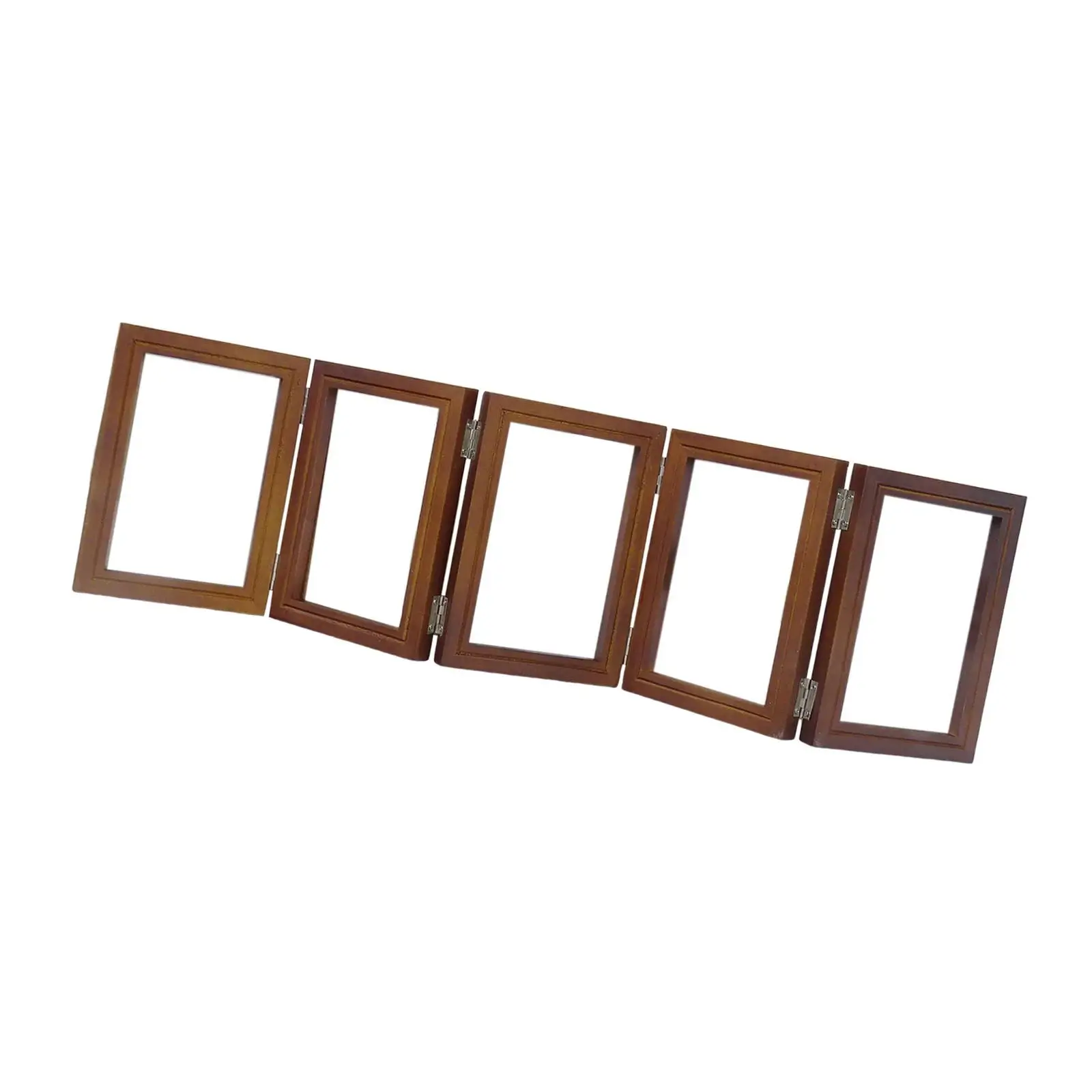 Hinged Picture Frame Desk Lightweight Fashion Wooden Durable Art Foldable Frame for Gift Thanksgiving Dining Room Restaurant