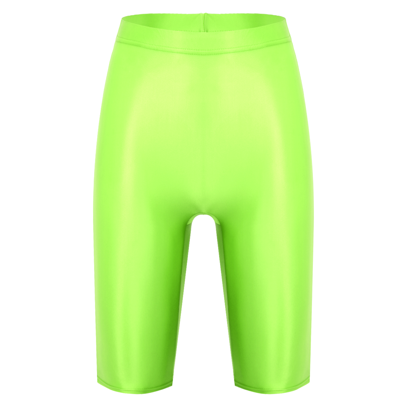 banho esportes brilhante cintura alta shorts elástico cintura curta leggings