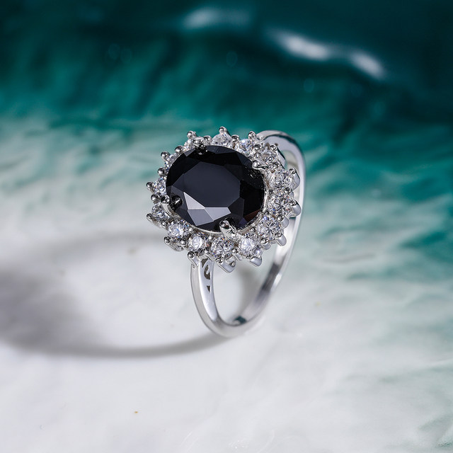 Ring Bague De FianÃ§ailles Saphir Bague De Fiançailles En Argent