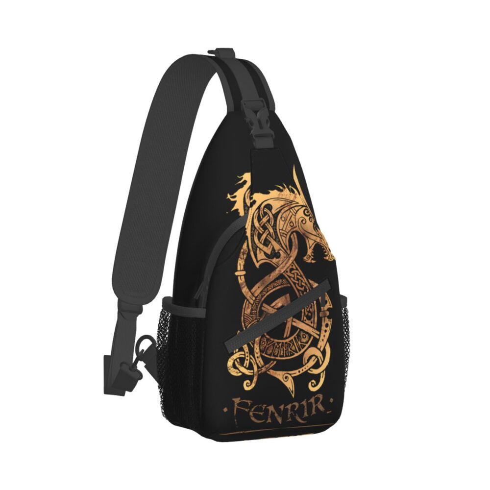 Fenrir-The Nordic Monster Wolf Crossbody Peito Malas,