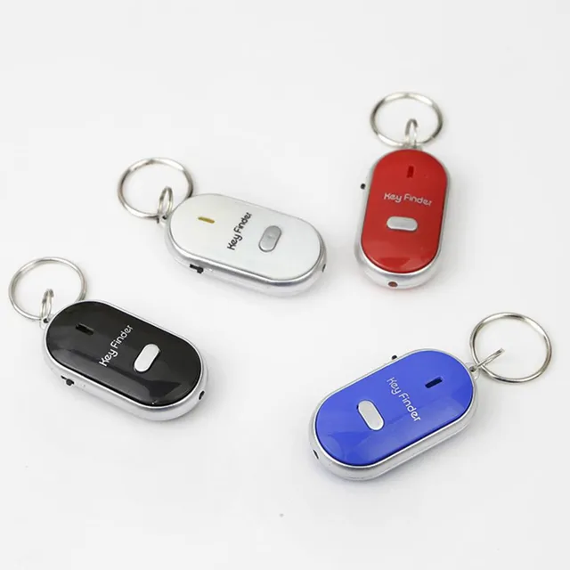 Llavero localizador de rastreador, buscador de llaves perdidas de alta  dureza, control de voz, llavero para mascota para billetera (azul)