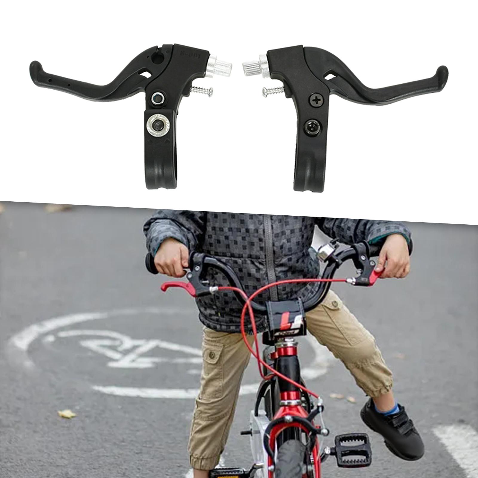 2 palancas de freno de bicicleta para niños, diámetro de abrazadera de 22mm para bicicleta de 12-20 pulgadas, palancas de freno de bicicleta universales para niños, equipo de mango de freno