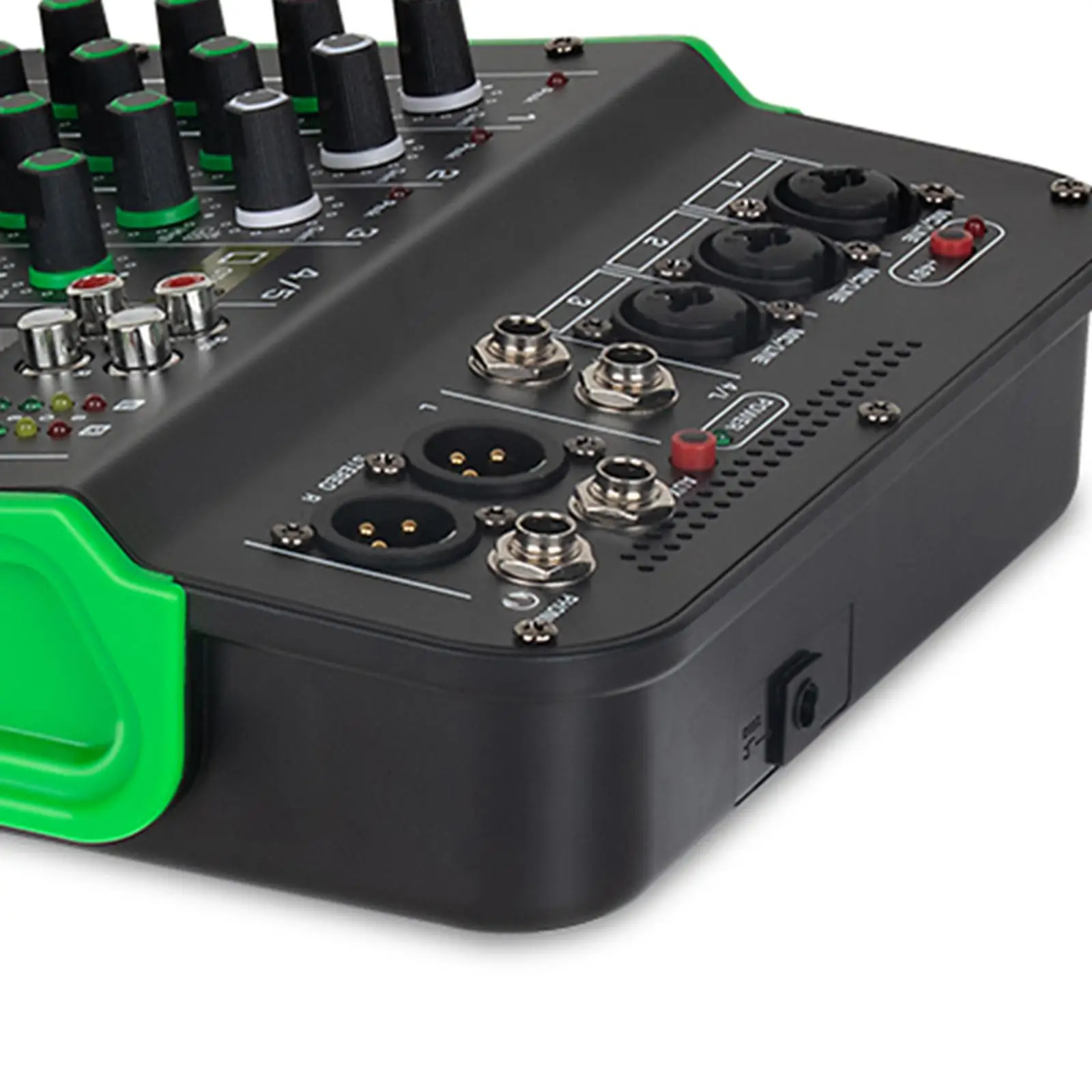 5 Channel Mixer Digital Mixer Instant Listening Audio Source Adjustment USB for Small Clubs or Bars Multifunctional 48V Power EU