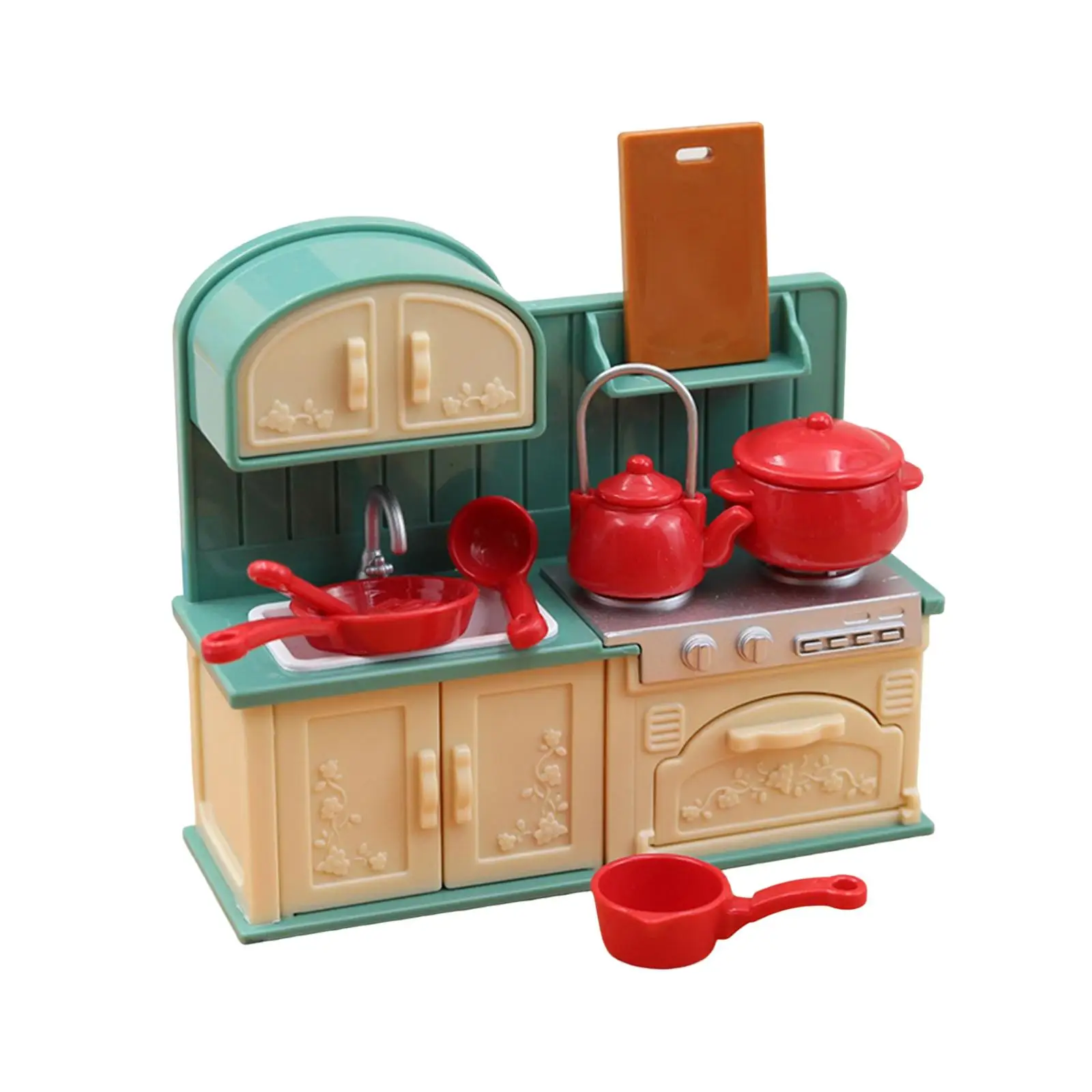 1:18 Scale Dollhouse Play Set Kitchen Accessories Miniature for Boys