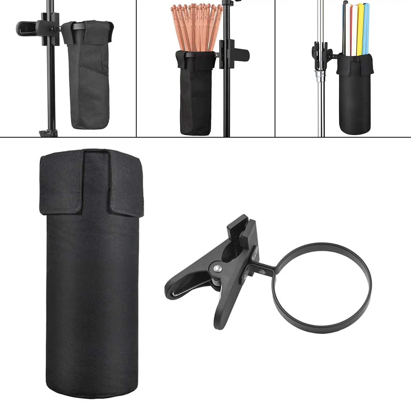 1 Piece Drumstick Holder Wear-Resistant Lightweight with Clip for Musicians