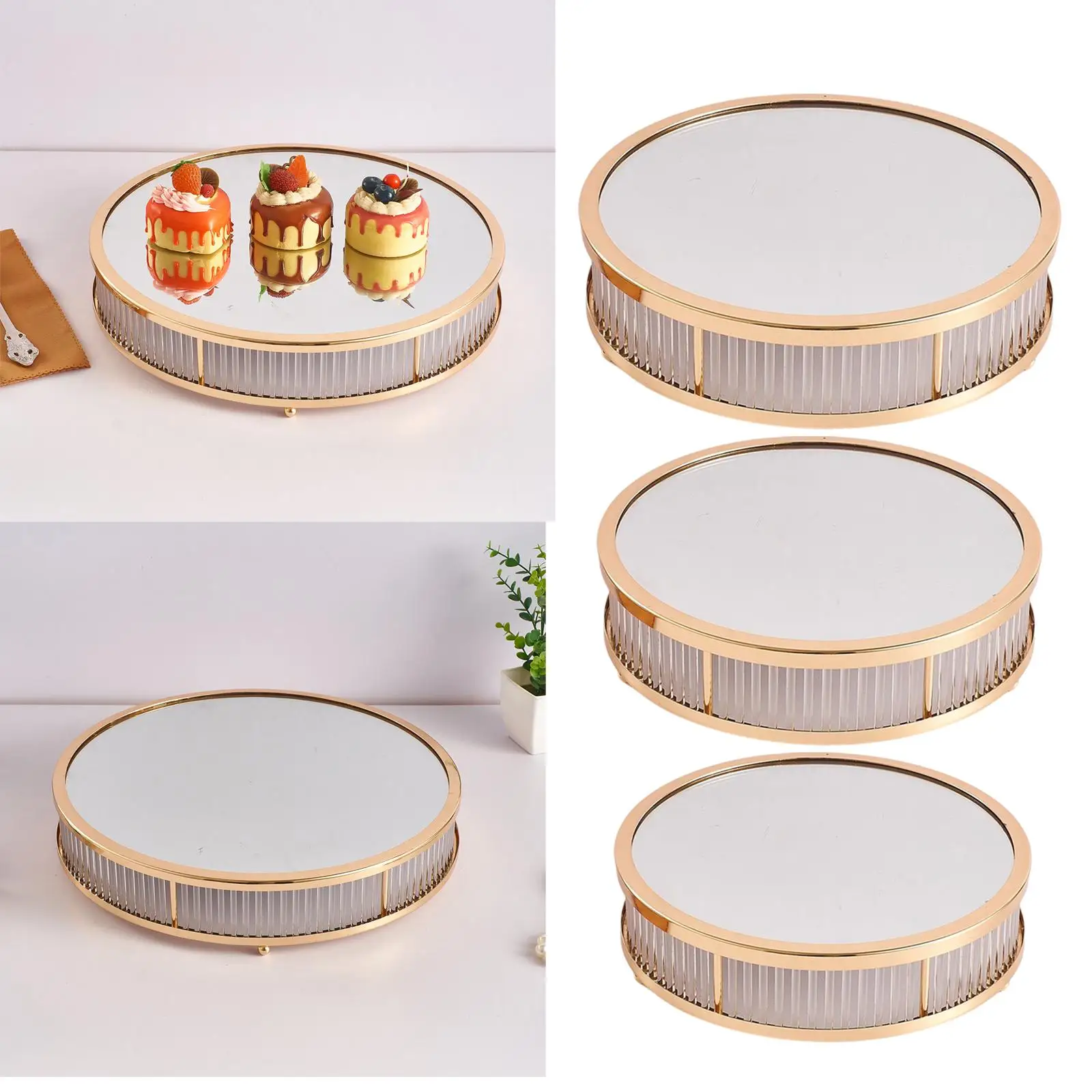 Vanity Tray Jewelry Trinket Display Storage Cosmetic Table Centerpieces Desktop Organiser Box Mirror Tray for Home Table Decors