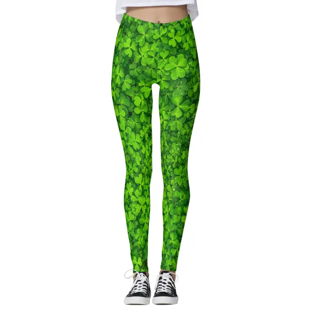 Women's Paddystripes Good Luck Green Pants Print Leggings Work
