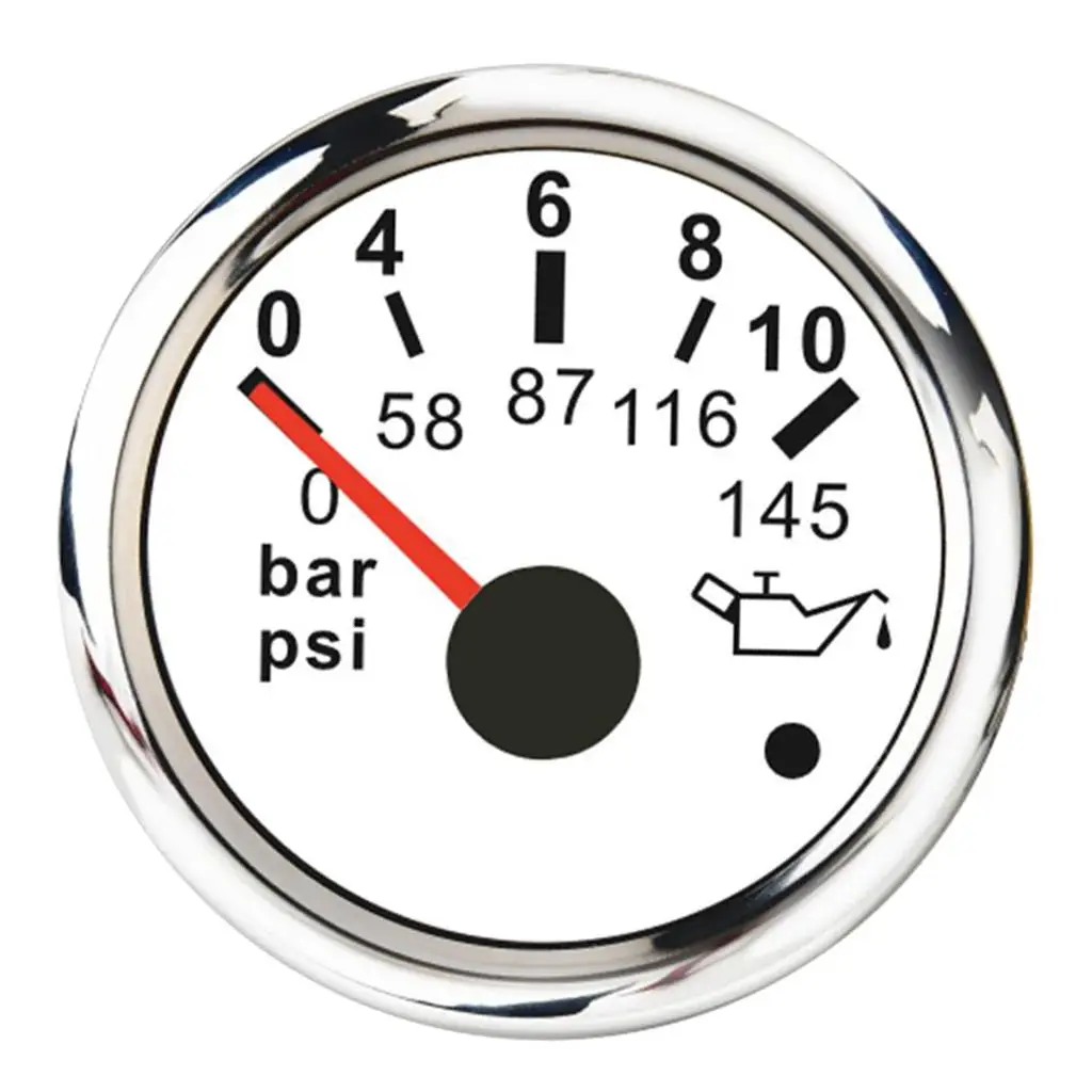  Universal  2`` 52 Press Pressure Indicator  Meter,  316  Stainless Steel, Waterproof IP67