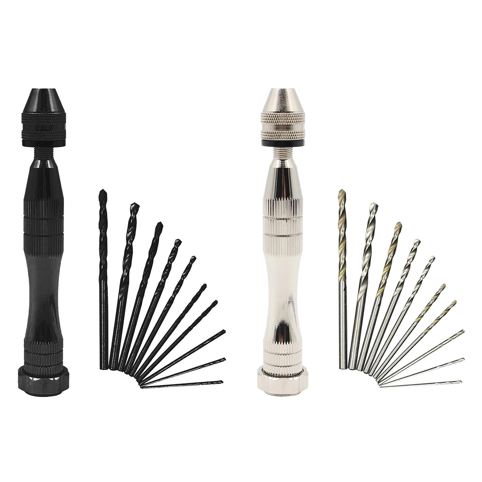 Pin Vise Hand Drill Bits Manual Drill for Craft Jewelry Model Making Tipped Bead