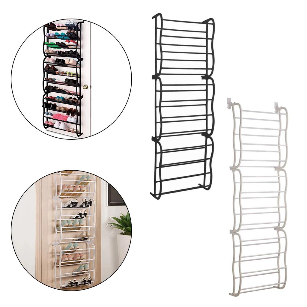 36 Pairs Assembly Over the Door Shoe Organizer Rack Hanging Shoe Shelf