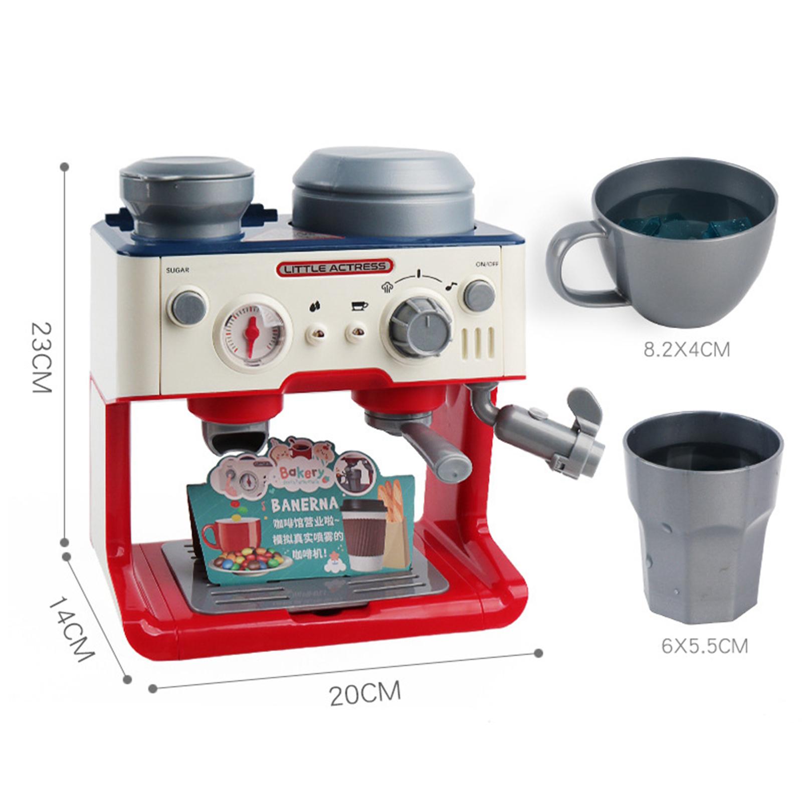 Simulation Coffee Maker Toys Develops Life Skills with Music Upgraded Toy Coffee Set for Kids Boys Children Girls Birthday Gifts