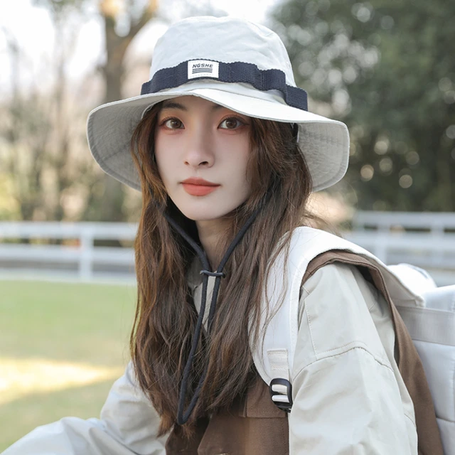 Japanese Drawstring Sunshade Bucket Hats Men and Women Spring and