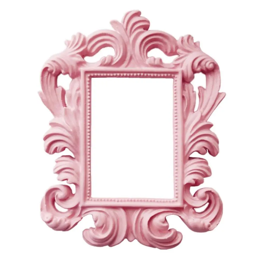 Baroque  Pink Rectangle Resin Wall  Party Supply Home Decoration