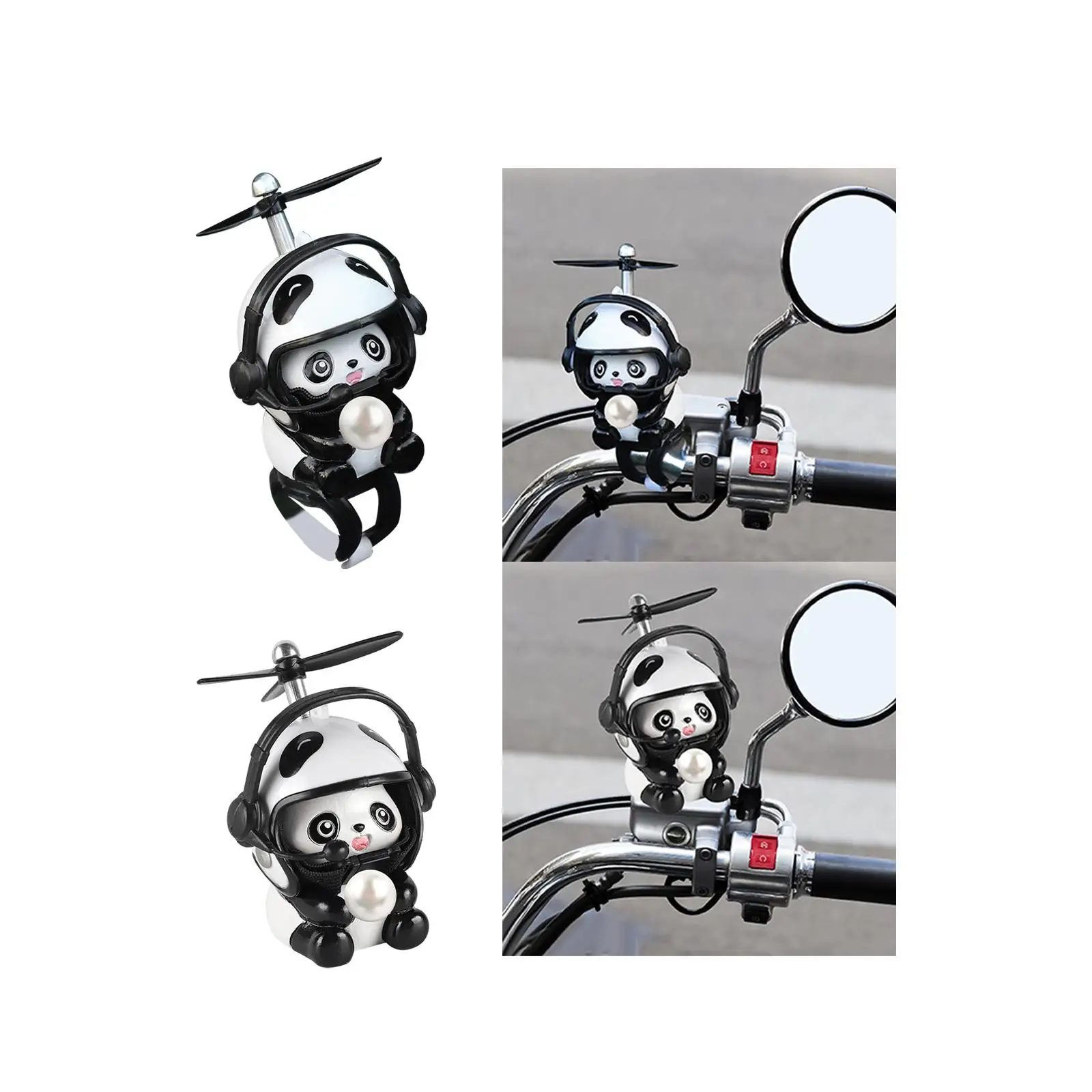 Bike Handlebars Mount Doll with Propeller Bike Handlebar Accessories Motorcycle Handlebar Ornament for Electric Vehicles