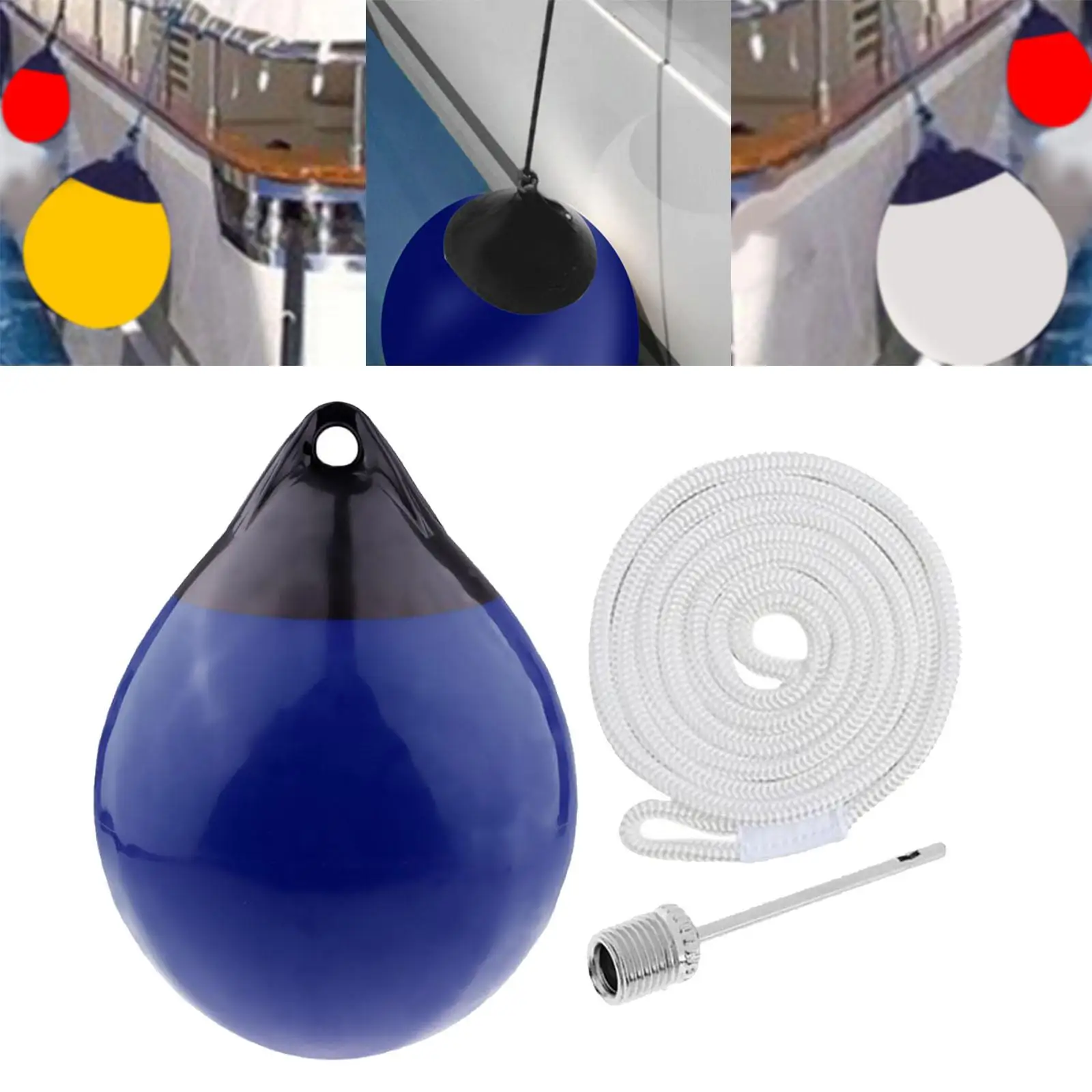 Boat Ball, Marine Mooring Buoy, Inflatable Dock Edge Anti Collision Anchor Buoy Dock Float for Boat Accessories