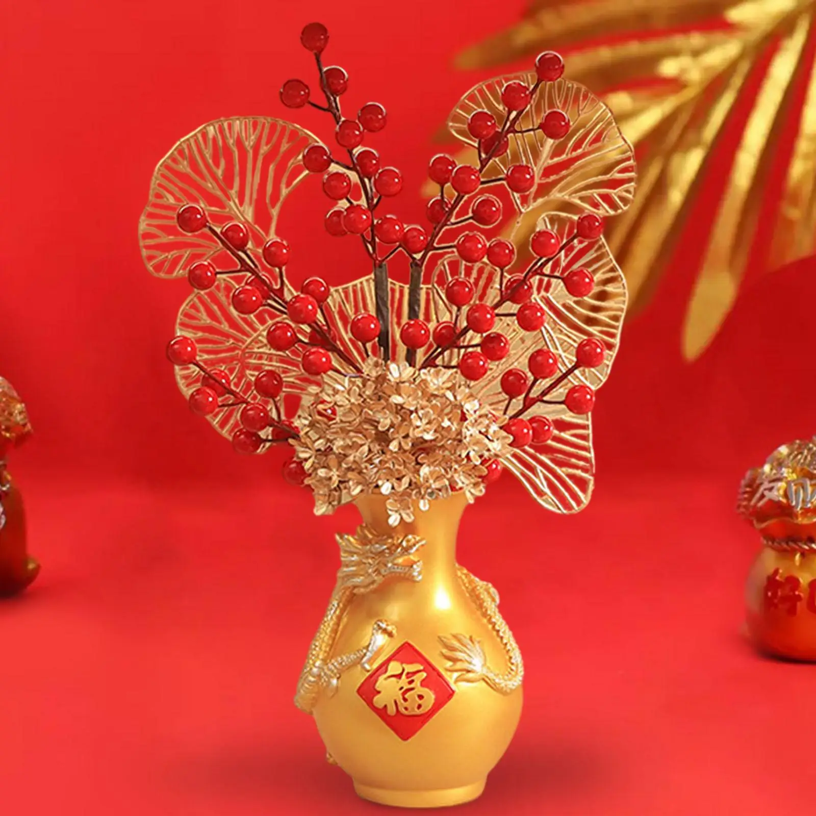 Flower Vase Ornaments Decorate Flowerpot Ornaments Dragon Vase for Porch