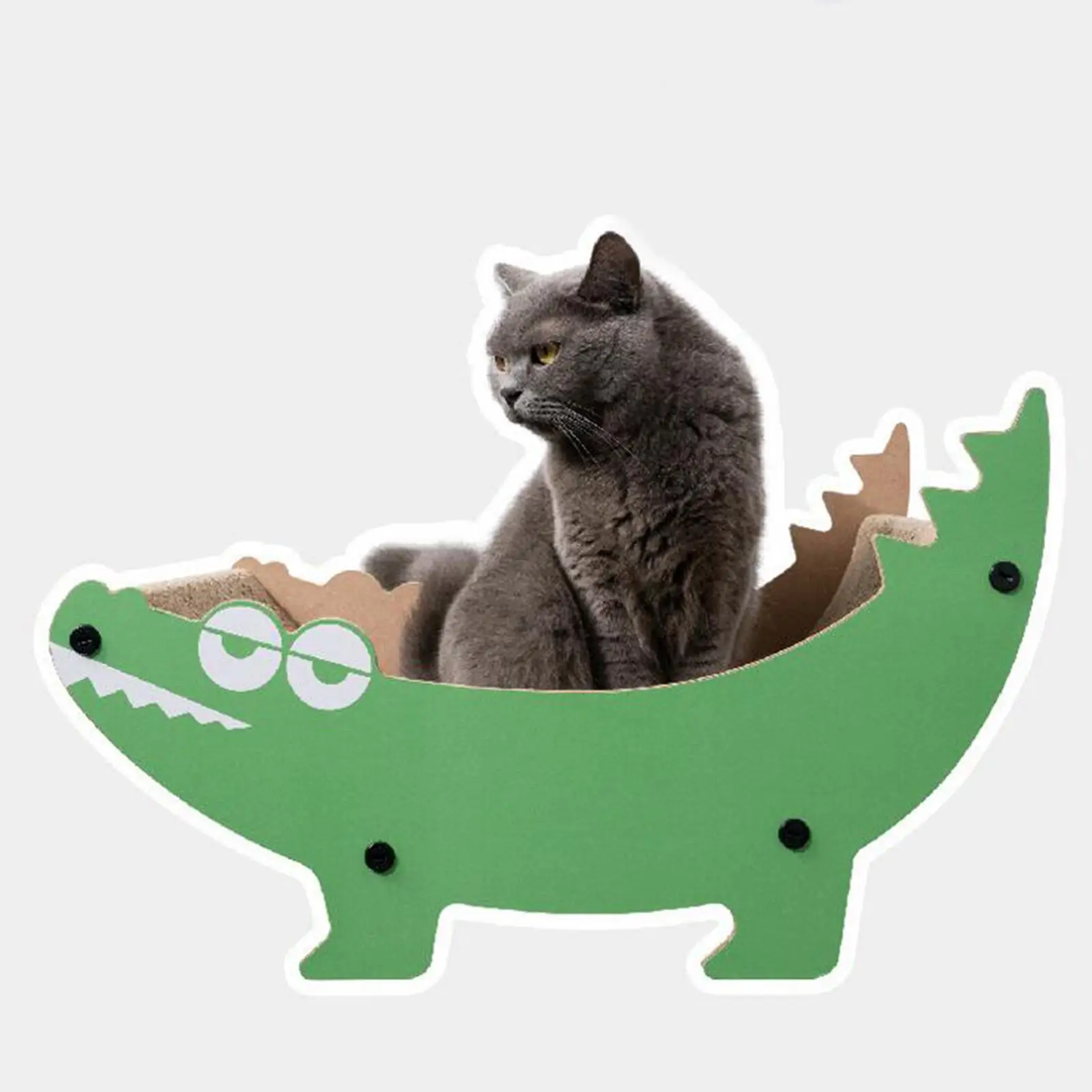 Alligator Shape Cat Scratching Board Corrugated Scratching Pad Nest Furniture Protector Cat Scratching Couch for Cats Scratching