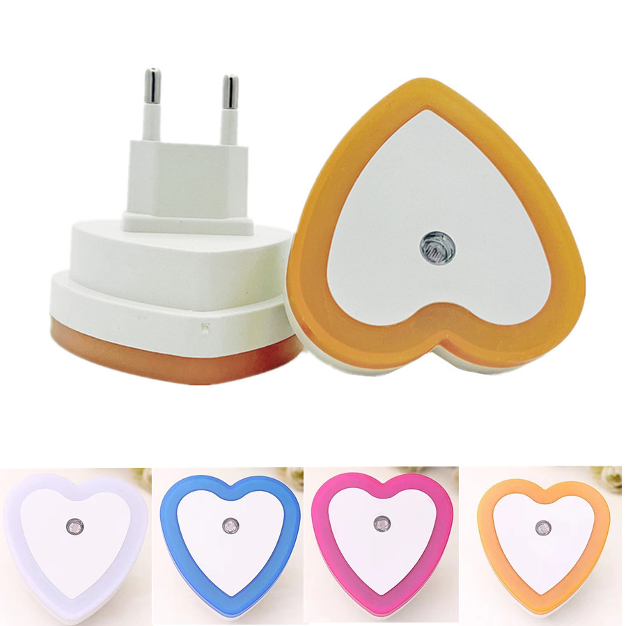 LED Night Light Wall Plug-in Auto Sensor Bedside Lamp For Bedroom Kid's Room Hallway Corridor Stairs EU/US 110V 220V Mini Cute